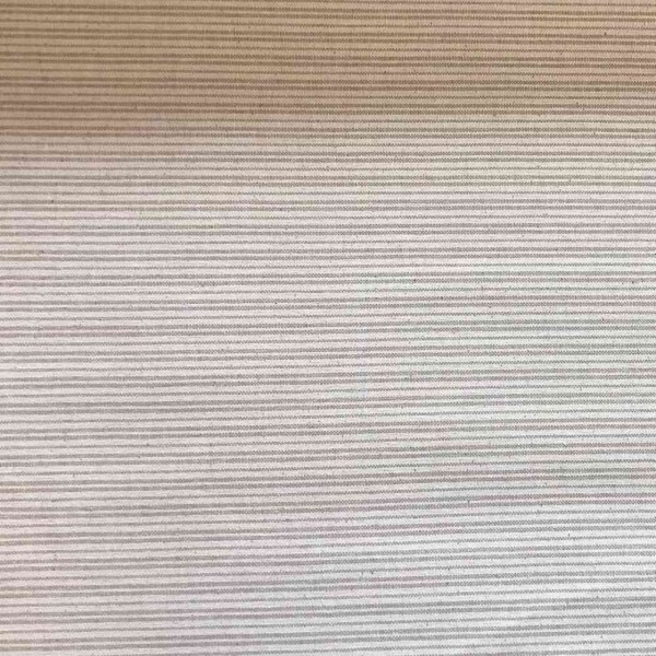 Detalje af vævet halv panama bomuld/hør med smalle beige striber