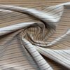 Half panama canvas upholstery fabric with narrow beige and blue stripes, 150 cm wide