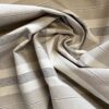 Halv panama møbelstof sand med sorte striber 220 g/m² 150 cm