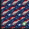 Jersey print med fodbold USA i bomuld/lycra 220 g/m²