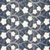 Denim kukkakirjailulla sininen 230 g/m² 130 cm