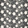 Denim kukkakirjailulla musta 230 g/m² 130 cm