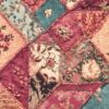 Rød bomuldstwill med rosepatch-motiv 295 g/m²