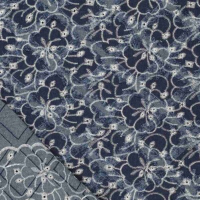 Denim – neliöt ja isot kukat - Image 4
