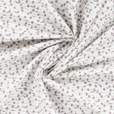 Poplin – små blomster i lavendel