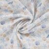 Lightweight cotton canvas with blue and white seashell pattern