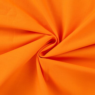Orange cotton canvas fabric for shirts and dresses