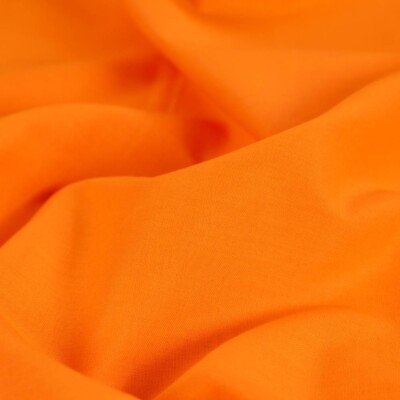 Orange canvas fabric by the metre 100% cotton