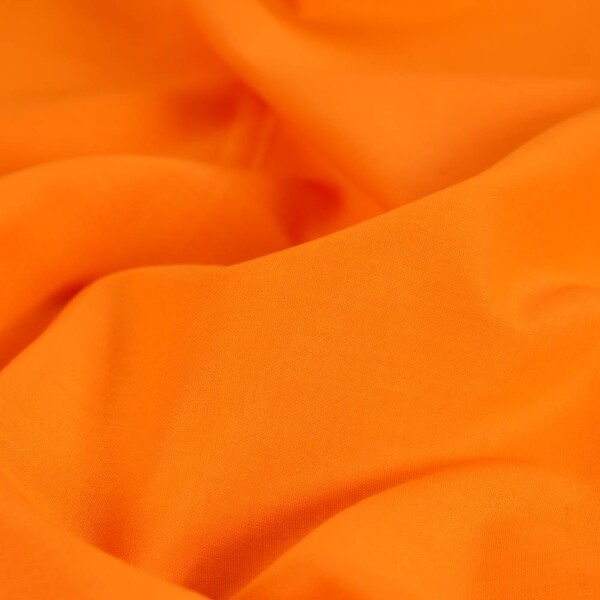 Orange canvas fabric by the metre 100% cotton
