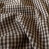 Brown gingham cotton fabric for shirts and aprons