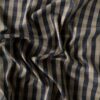 Gingham checks green/off-white fabric by the metre for shirts and dresses