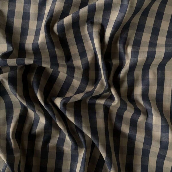 Gingham-ruudut vihreä/offwhite metritavarana paitoihin ja mekkoihin