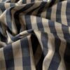 Green/off-white gingham checks on cotton canvas fabric 140 cm width