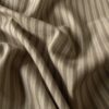Sand and off-white striped cotton canvas 110 g/m² 140 cm