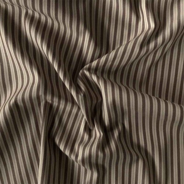 Kudottu raidallinen puuvilla ruskea/offwhite, OEKO-TEX Standard 100
