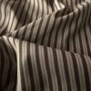 Striped cotton canvas fabric brown and off-white, woven, 110 g/m²