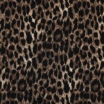 Vævet viscose med brun gepard print – metervare