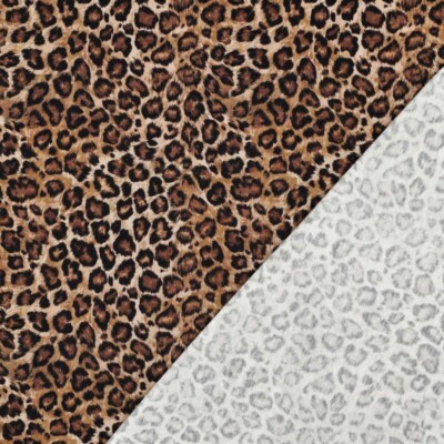 Jersey metervare med gepard print 148 cm bred