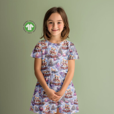 Jersey print med killinger i snekugler - Billede 3