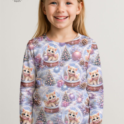 Jersey print med killinger i snekugler - Billede 4