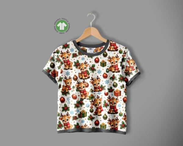 Joulu jersey porot valkoinen