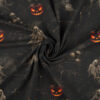 Jersey stoff print Halloween ugler og græskar 220 g/m²