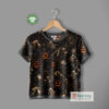 Detalje af gotisk Halloween nat jersey stoff print