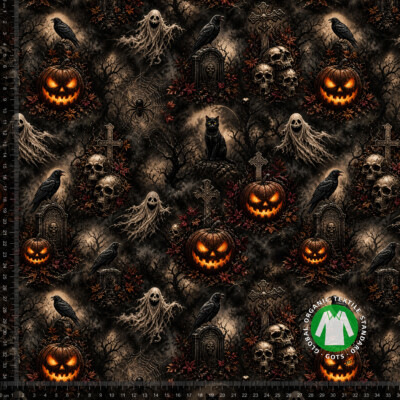 Jersey print med gotisk Halloween nat