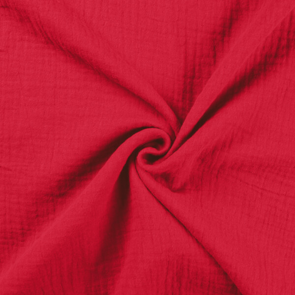 KC8191-015_03 Double gauze fabric in red
