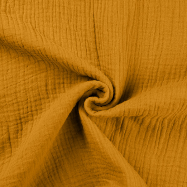 KC8191-033_03 Double gauze fabric in ochre yellow