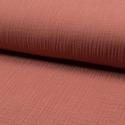 Double Gauze Dark Salmon - Image 3
