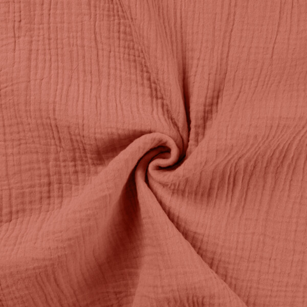 Double gauze fabric in Dark Salmon