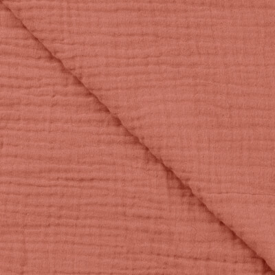Double Gauze Dark Salmon - Image 5