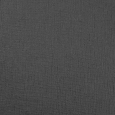 Dark grey woven double gauze fabric drape
