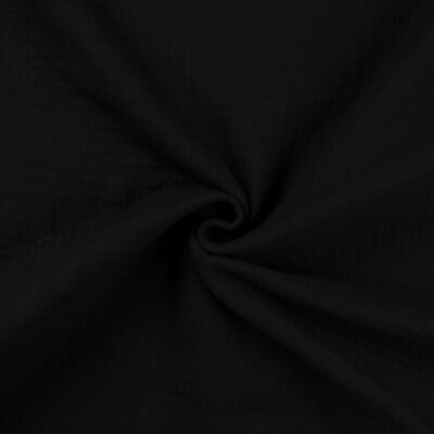 Double gauze fabric in Black