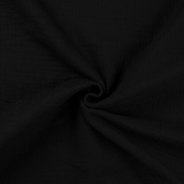 Double gauze fabric in Black