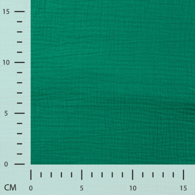Double Gauze Dark Emerald - Billede 4
