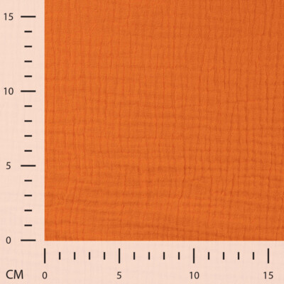 Kudottu double gauze Orange Neon -kangas