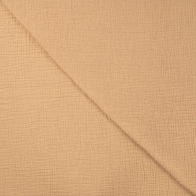 Double gauze -musliinikangas Neutral Beige, lämmin beige