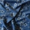 Chambray kukkaprintillä deniminsininen 155 g/m²