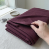 Värinäyte: bordeaux meleerattu merinovilla-silkki rib-jersey