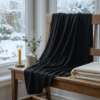 Värinäyte: tummanharmaa merinovilla-silkki rib-jersey
