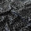 Leopardi sininen merinovilla-silkki jersey rullalla