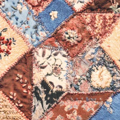 Bomuld twill – Rose patch brun - Billede 3