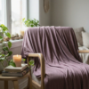 Laventeli merinovilla-silkki rib-jersey, värinäyte