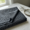 Leopardi sininen merinovilla-silkki jersey 165 cm leveys