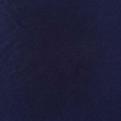 Marineblå merinould silke jersey i 1x1 ribstrik, 165 cm bred