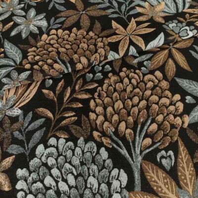 Gobelin - træer og blomster - sort