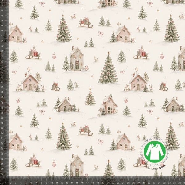 CH54_0_measurement Jersey print with snow-covered village and hearts