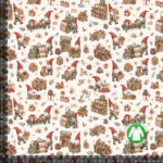 Jersey print with elves at the gift factory